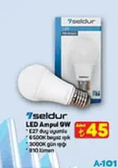 SELDUR LED AMPUL 9 W SELDUR LED AMPUL 9 W